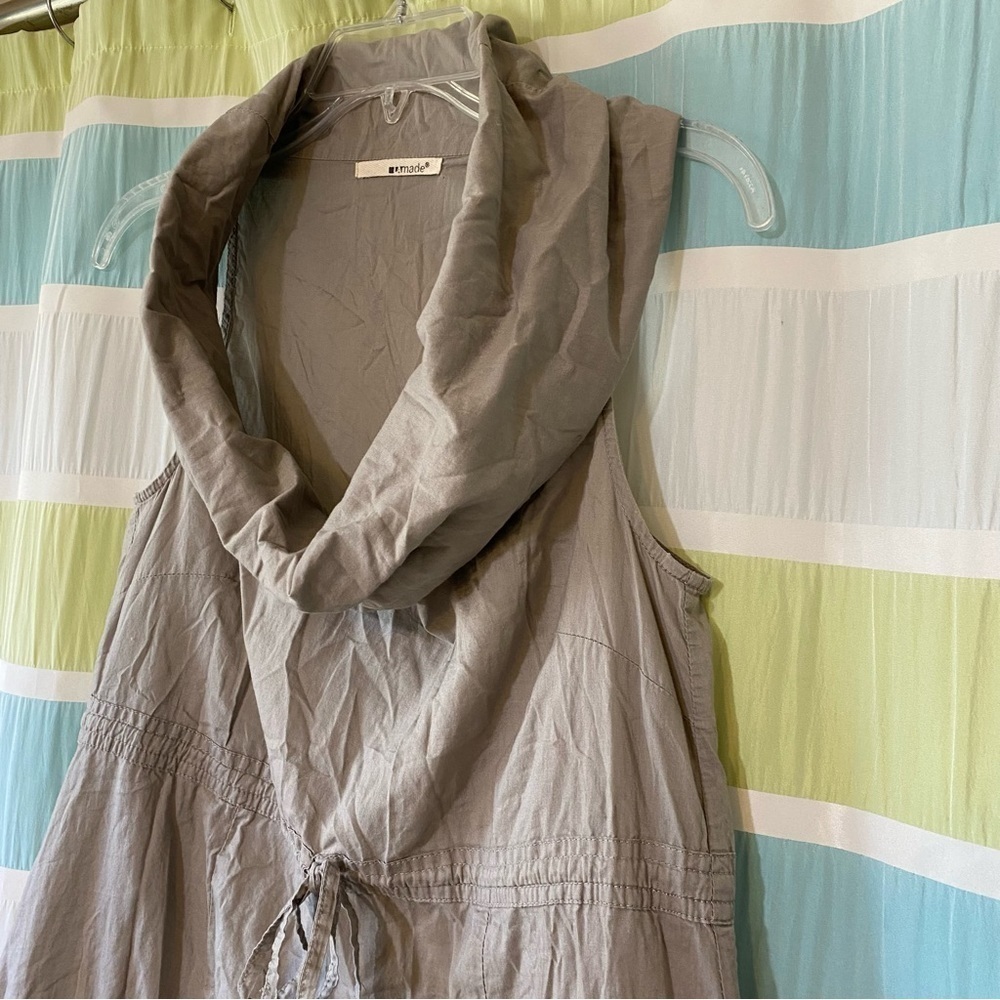 LaMade Cowlneck Dress Sleeveless Gray sz Medium - Picture 3 of 9